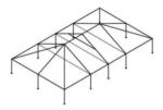 30'Wx50'Lx14'6"H white frame tent canopy